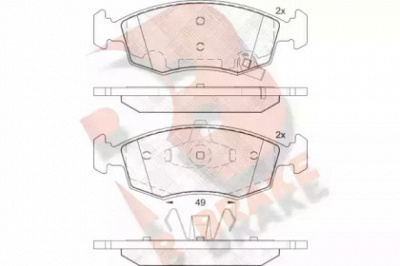 R BRAKE rb2032 -  Комплект тормозных колодок, дисковый тормоз